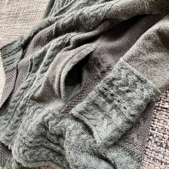 Anthro | Knitted & Knotted Gray Wool / Mohair Blend Cardigan - Picture 7 of 8